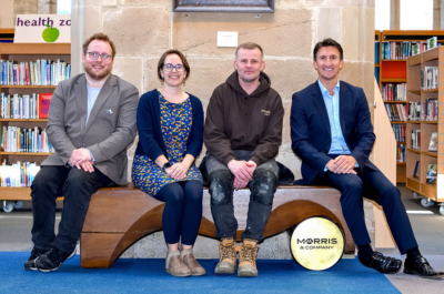 Handcrafted Bench Donated to Shrewsbury Library by Morris & Company