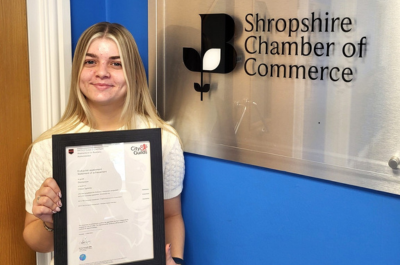 Distinction for business admin apprentice Chloe