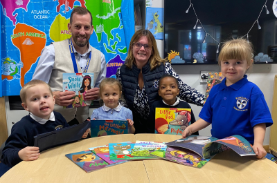 Telford youngsters start school with a free pack of books thanks to corporate sponsors eager to share their love of reading.