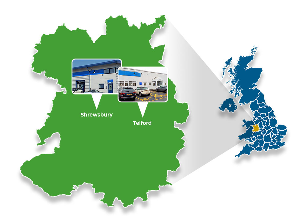 Locations of Shropshire Chamber of Commerce offices