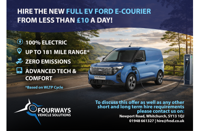 Brand new Ford E Courier (Full Electric) Van for less than £10 a day