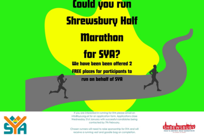 Run the Shrewsbury Half Marathon for SYA
