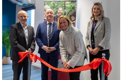 Ruth cuts the ribbon to launch new recruitment service
