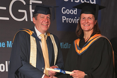 Recognition for Ruth at graduation ceremony